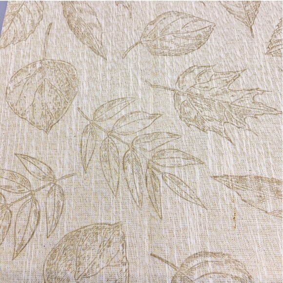 Envogue Harvest Fall Leaves Tablecloth 60x102 Gold Shimmer Tan Thanksgiving - Picture 5 of 11